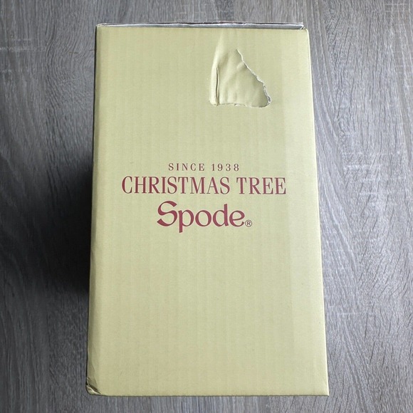 Spode 5 Piece Tin Christmas Tree Set ~ 12oz Cups Coasters Tin NEW w/Box - Picture 9 of 12